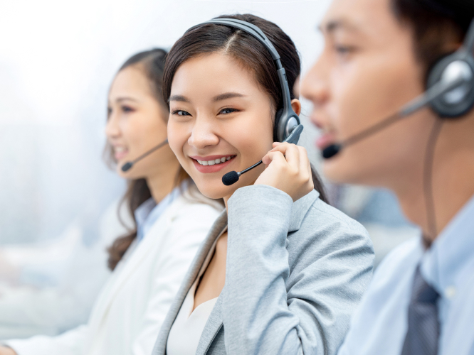 Customer service lady