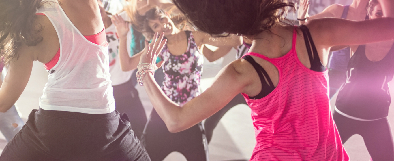 Girls dancing class